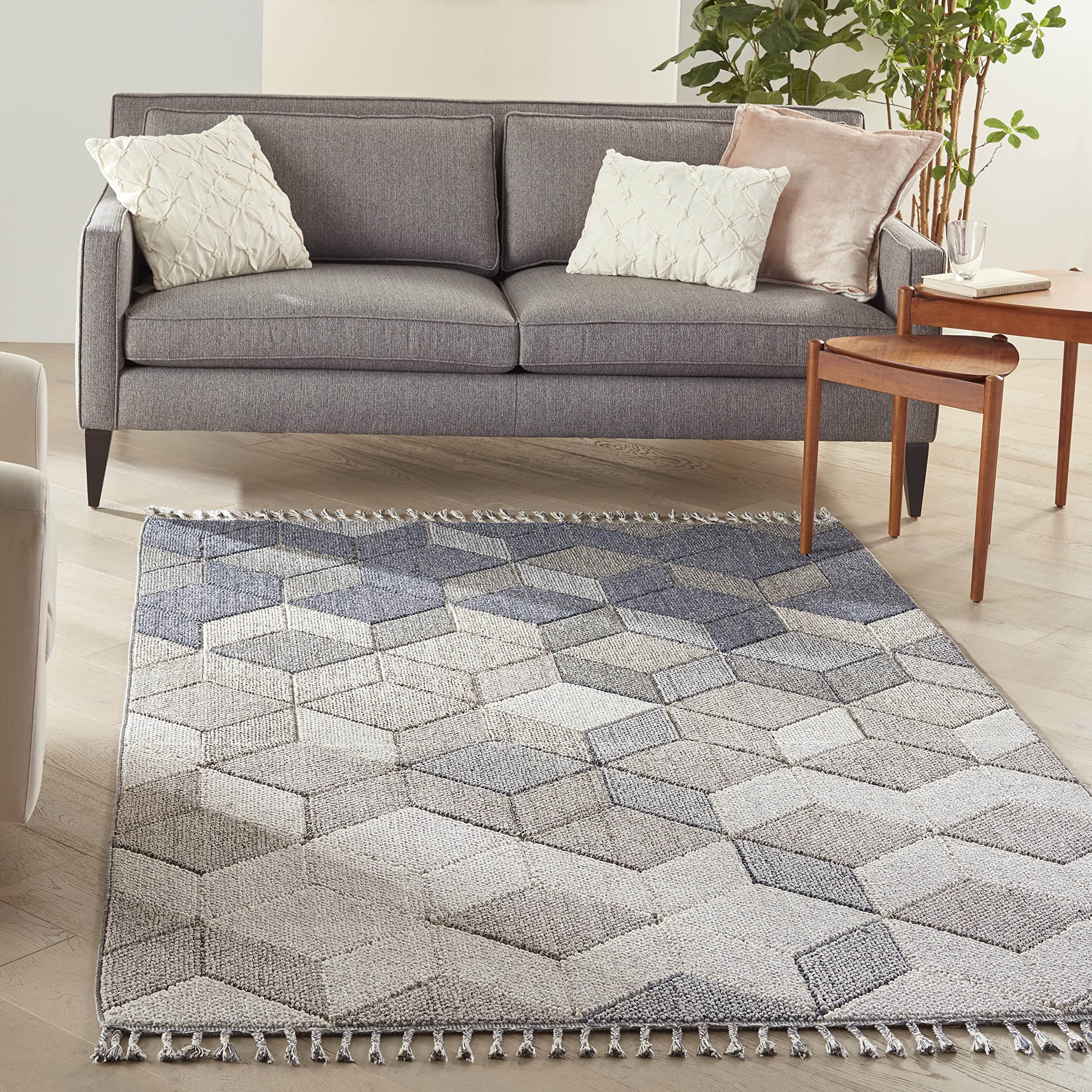 Nourison Elwood Grey/Slate 4' x 6'2