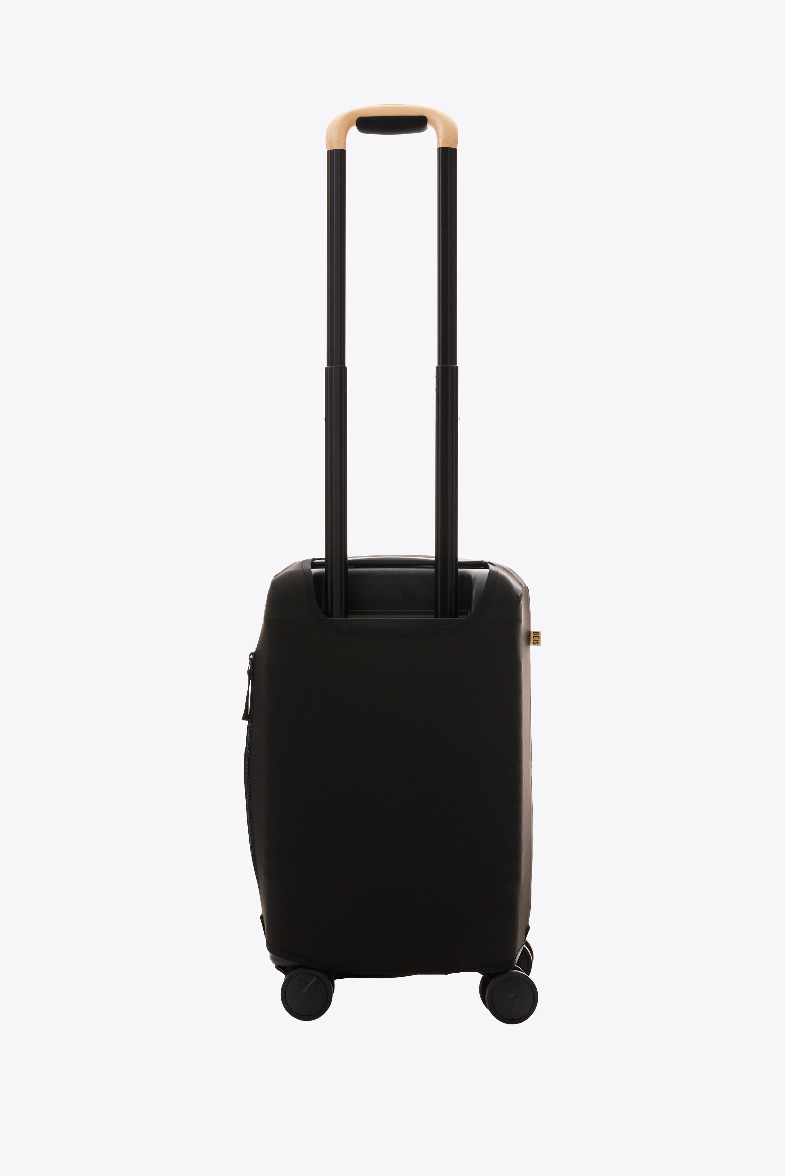 Black Small Carry On Luggage Cover - Waterproof & Durable Travel Suitcase Protector for Airplane, Train & Business Trips