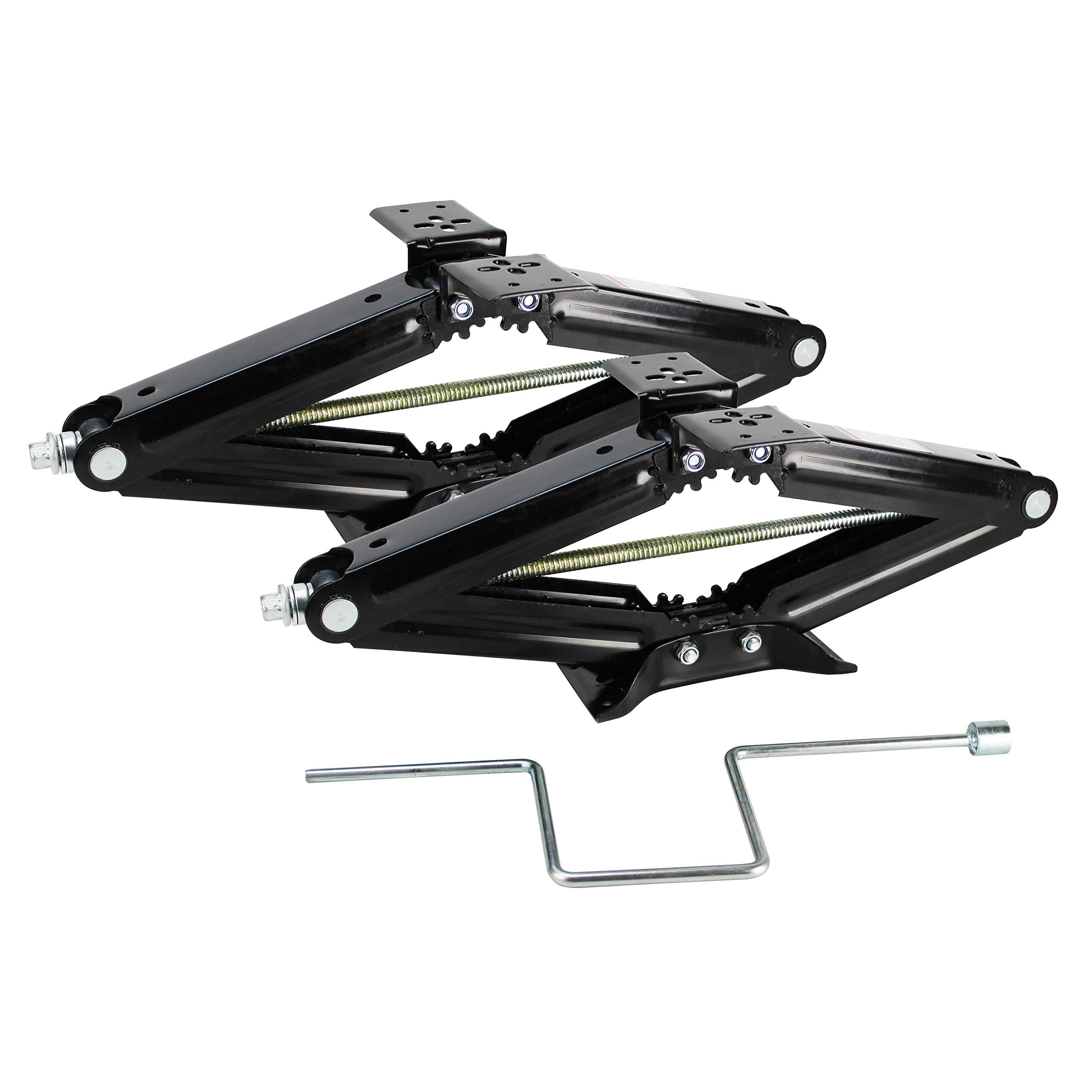QP-RVJ-S24 RV Stabilizing and Leveling Scissor Jack - Heavy Duty 5,000 lbs Capacity, 24 Inch Silver Pair - Perfect for Camper, Trailer & Motorhome Leveling on Uneven Terrain