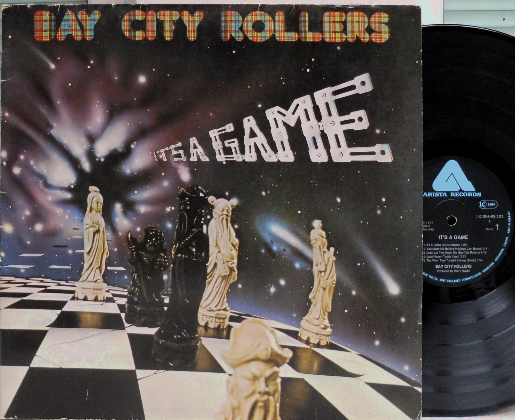 Bay City Rollers - It's A Game Vinyl Record - Arista 1C 064-99 131 - Classic 70s Scottish Pop Music for Collectors & Retro Music Lovers
