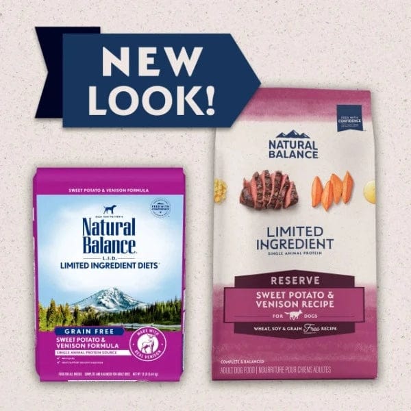 Natural Balance Reserve Grain-Free Sweet Potato & Venison Recipe Dry Dog Food - High Protein, Limited Ingredient Diet for Dogs with Allergies - Perfect for Sensitive Stomachs & Skin Health