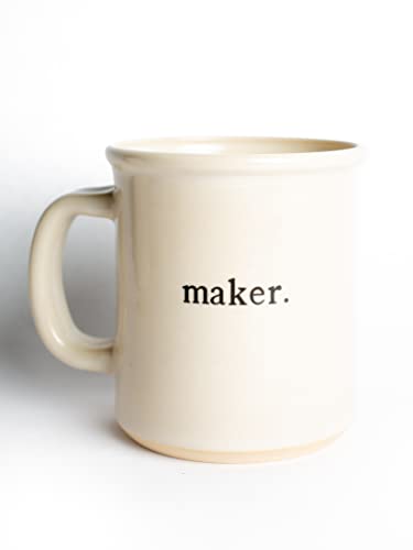 Handmade 12oz Stoneware Coffee Mug - MudLOVE Humans of Earth Collection | Perfect for Tea, Hot Chocolate & Office Use