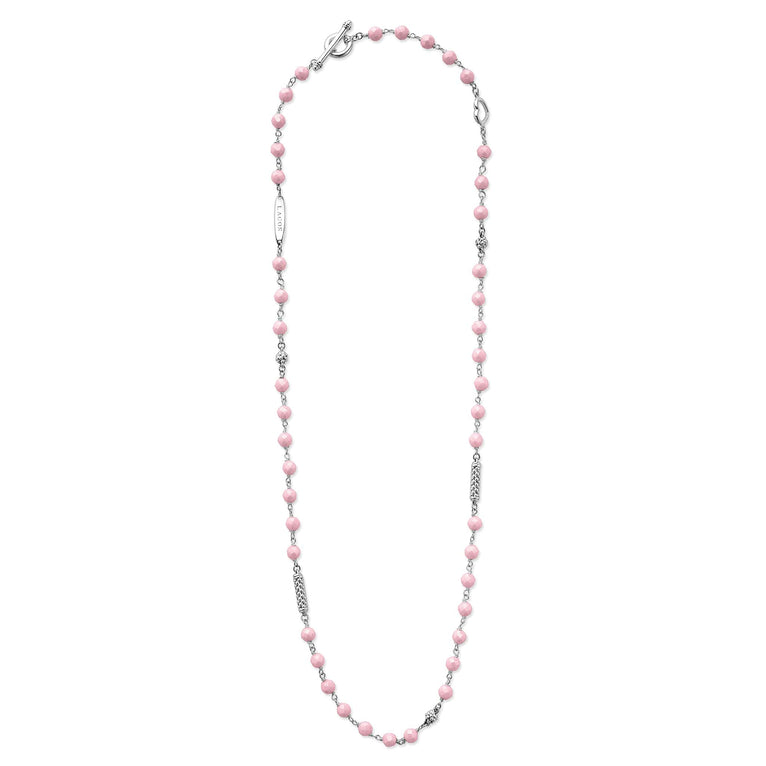 Elegant Pink Ceramic Beaded Necklace for Women | Handmade Boho Chic Jewelry | Perfect for Parties, Weddings & Everyday Wear