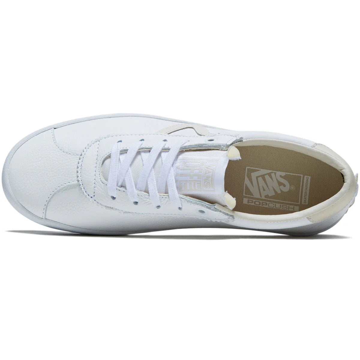 Vans Women's Classic Skate Shoes - Genuine Leather Sneakers in Vintage White | Perfect for Skateboarding, Casual Wear & Street Fashion
