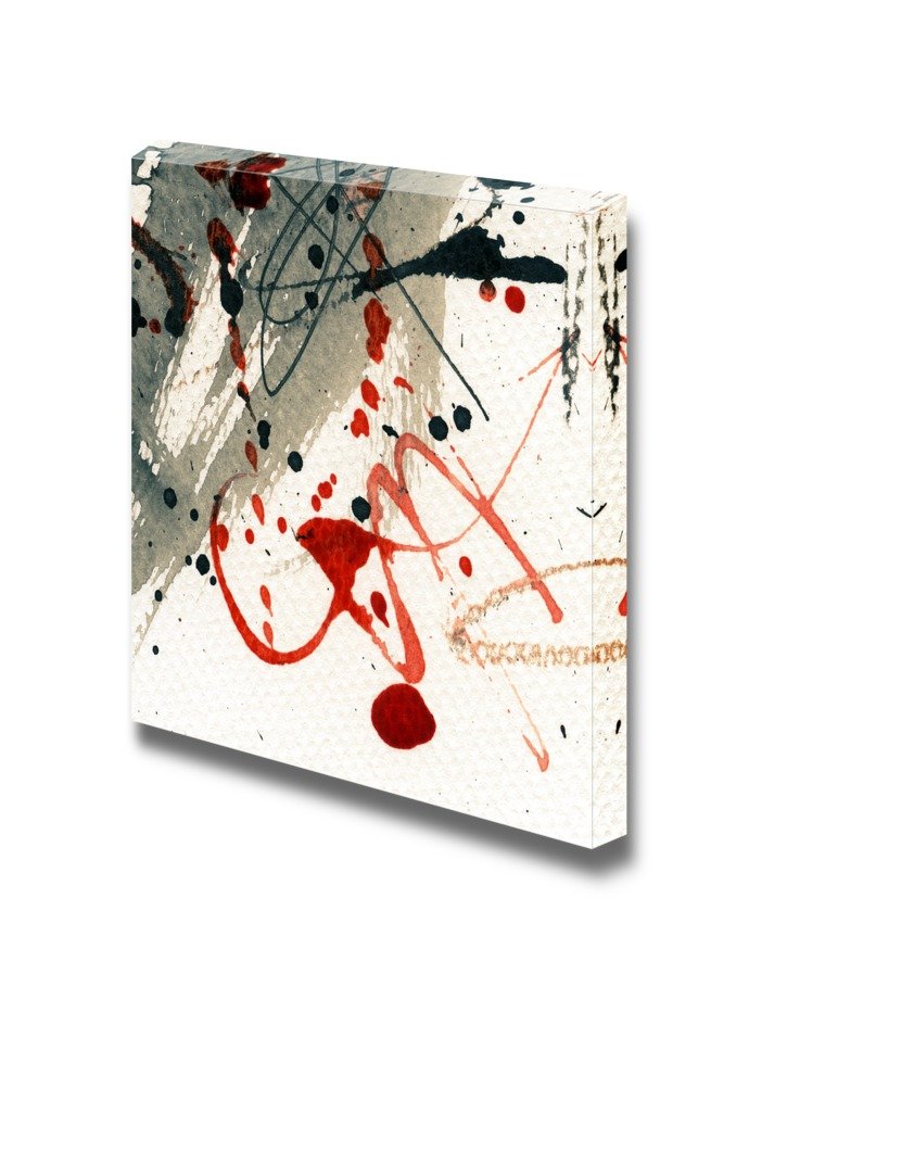 Abstract Grunge Painting Canvas Print - Modern Wall Art Decor for Living Room, Bedroom & Office - 16x16 Inch Stretched Gallery Wrap Ready to Hang - Giclee Printed Home Artwork - Perfect for Housewarming Gifts & Interior Design