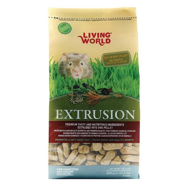 Living World Extrusion Hamster Food - Premium Nutritious Hamster Diet for Dwarf & Syrian Hamsters - Ideal for Daily Feeding & Cage Enrichment