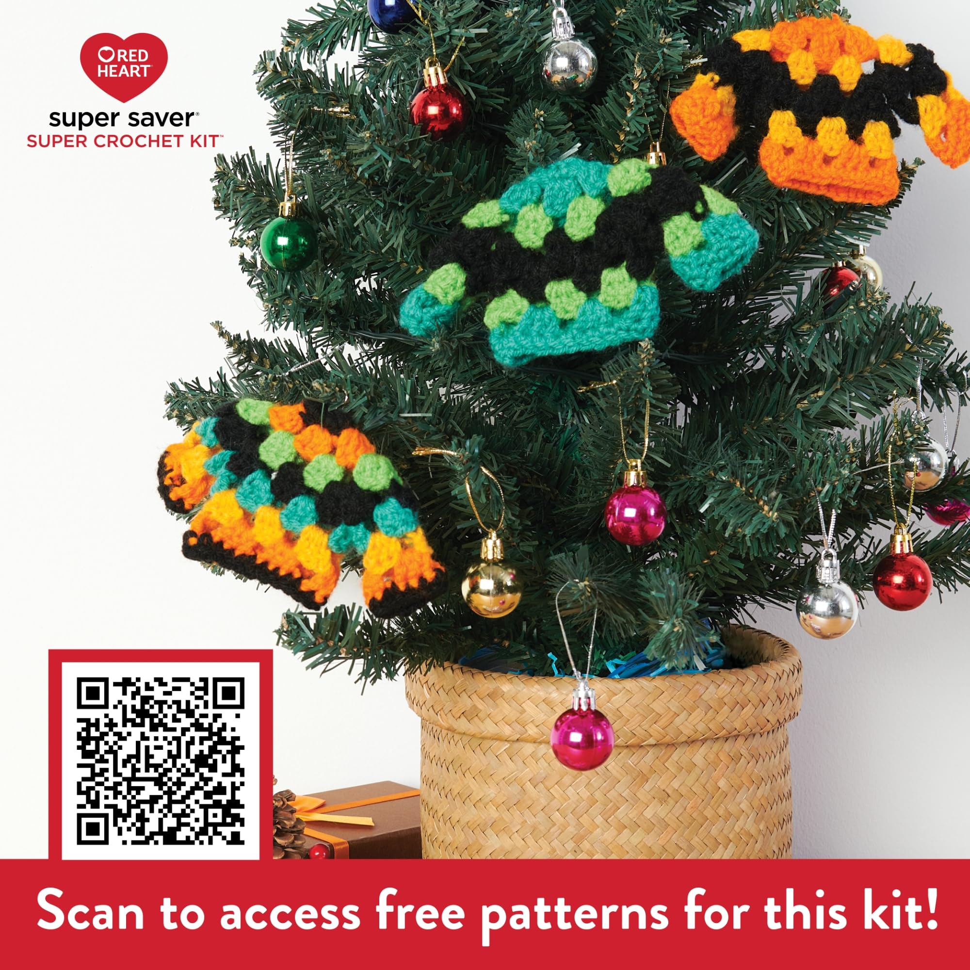 Red Heart Super Saver Yarn Crochet Kit with Hook, Needles & Accessories - Premium Knitting & Amigurumi Starter Set for DIY Crafts, Hats, Scarves & Home Decor Projects