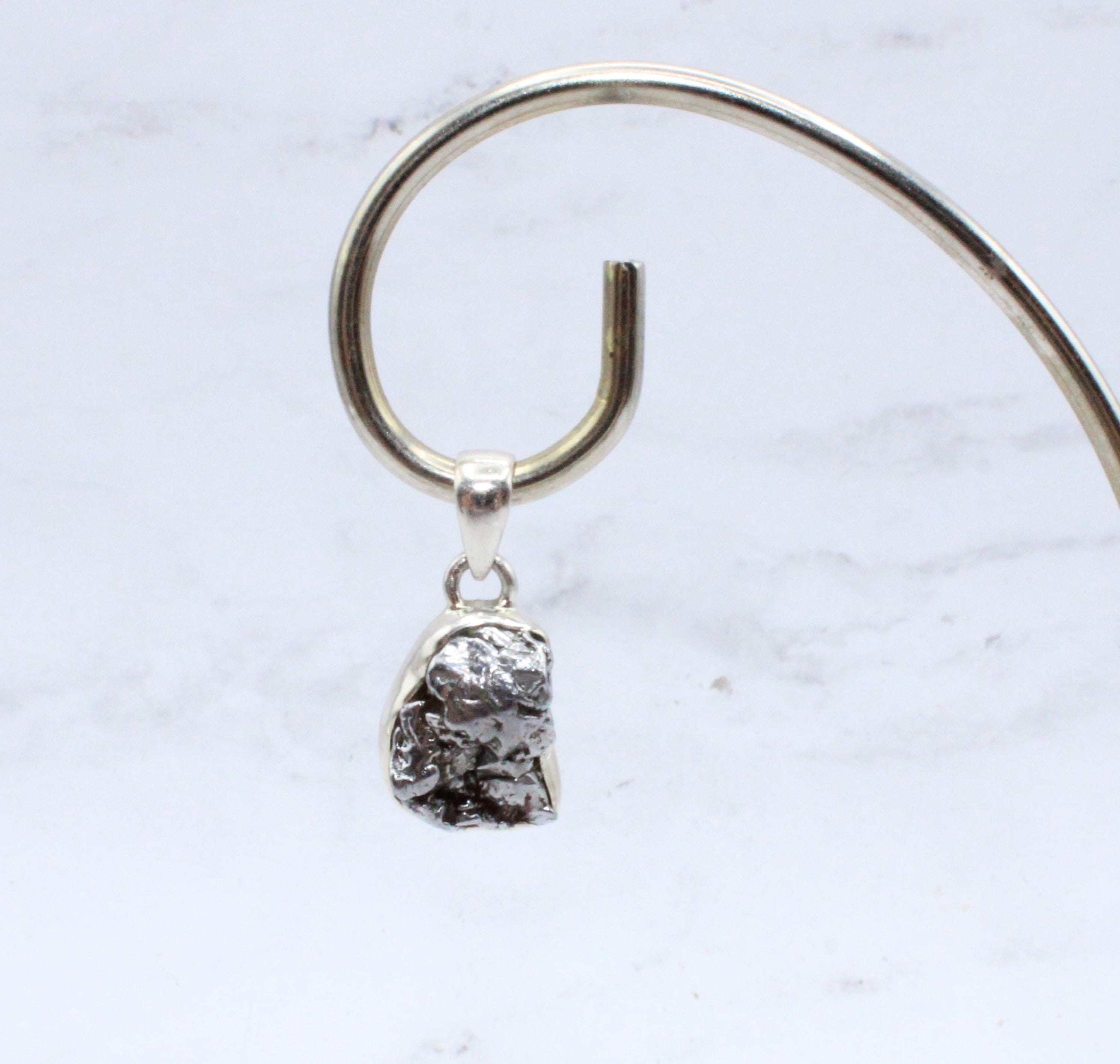 Campa Del Cielo Meteorite Sterling Silver Pendant Necklace - Genuine Space Rock Jewelry for Women & Men - Perfect for Gifts, Everyday Wear & Special Occasions