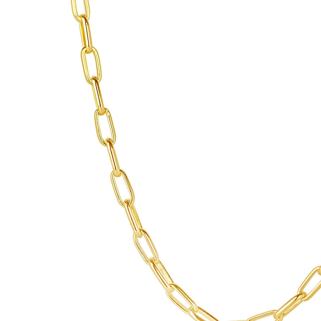 Elegant Gold Paperclip Chain Necklace for Women - Trendy Layering Jewelry for Everyday Wear & Special Occasions