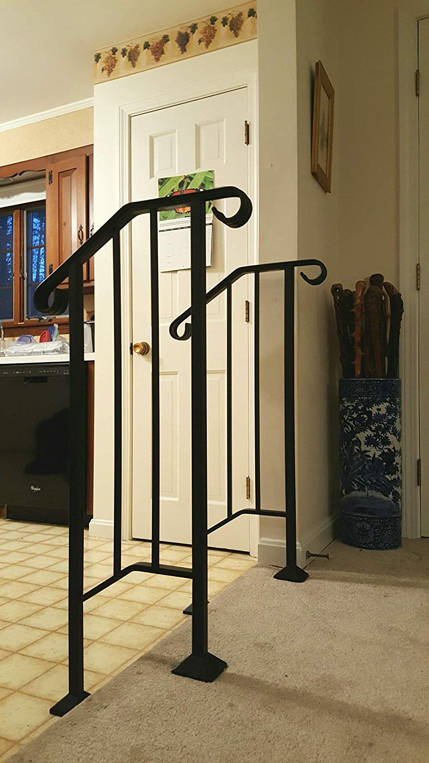 Iron X Handrail Picket #1 - Durable Wood or Composite Stair Railing System for Outdoor Steps, Deck & Porch Safety