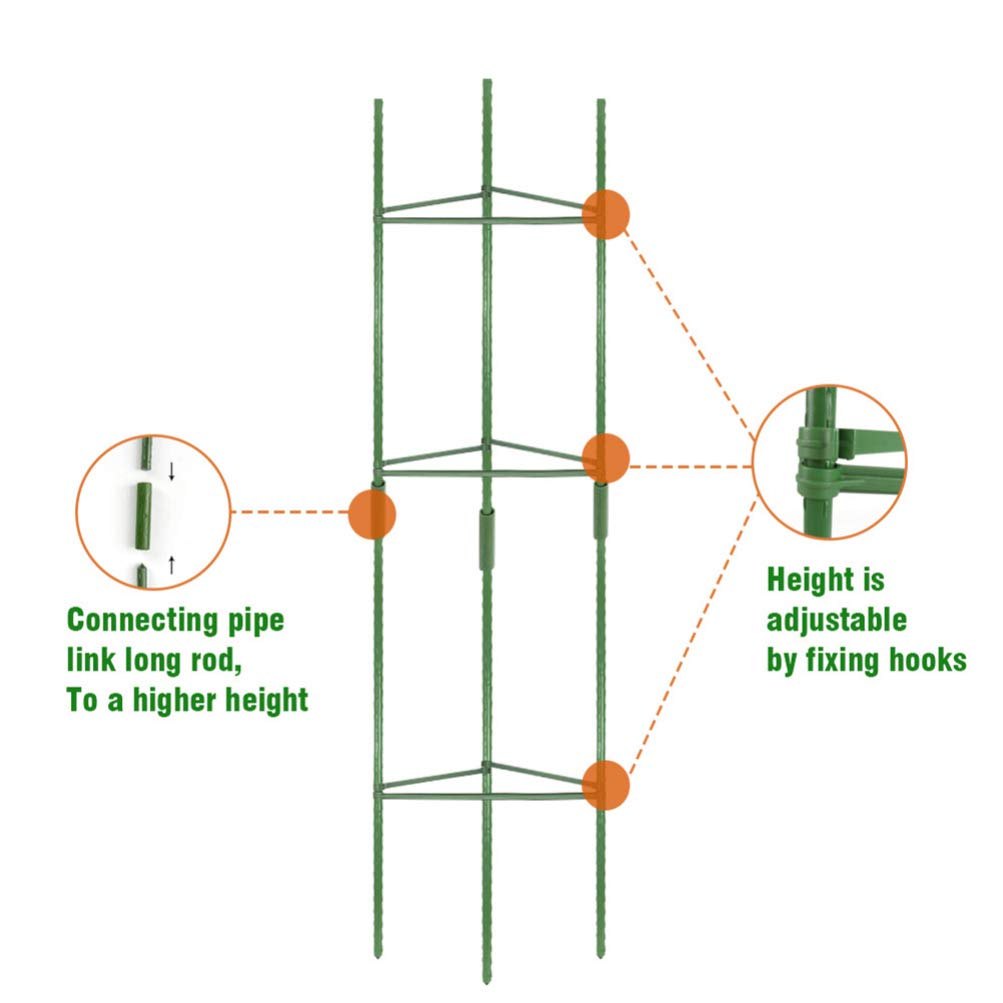 Happyyami 21-Piece Plant Climbing Frame Set - Reusable Botany Bracket & Flower Stand with Gardening Clips & Tubes | Perfect for Indoor/Outdoor Climbing Plants, Vertical Gardens & Home Gardening Accessories
