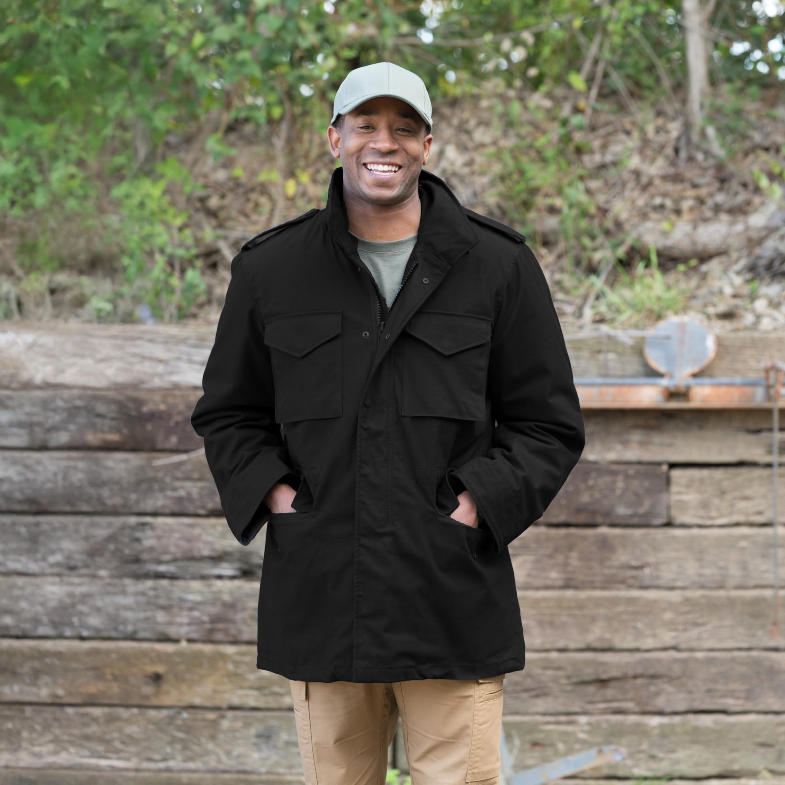 Propper Men's M65 Field Coat Jacket - Waterproof Military Jacket for Outdoor Activities, Hunting & Camping | Durable Tactical Jacket for Hiking & Adventure