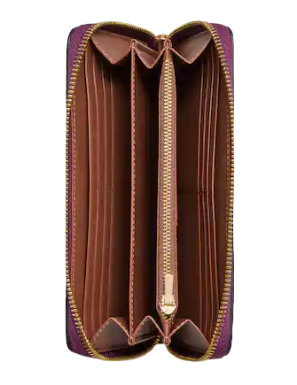 Coach Disney X Coach Signature Canvas Long Zip Around Wallet with Patches - Perfect for Disney Fans, Everyday Use & Gift Giving