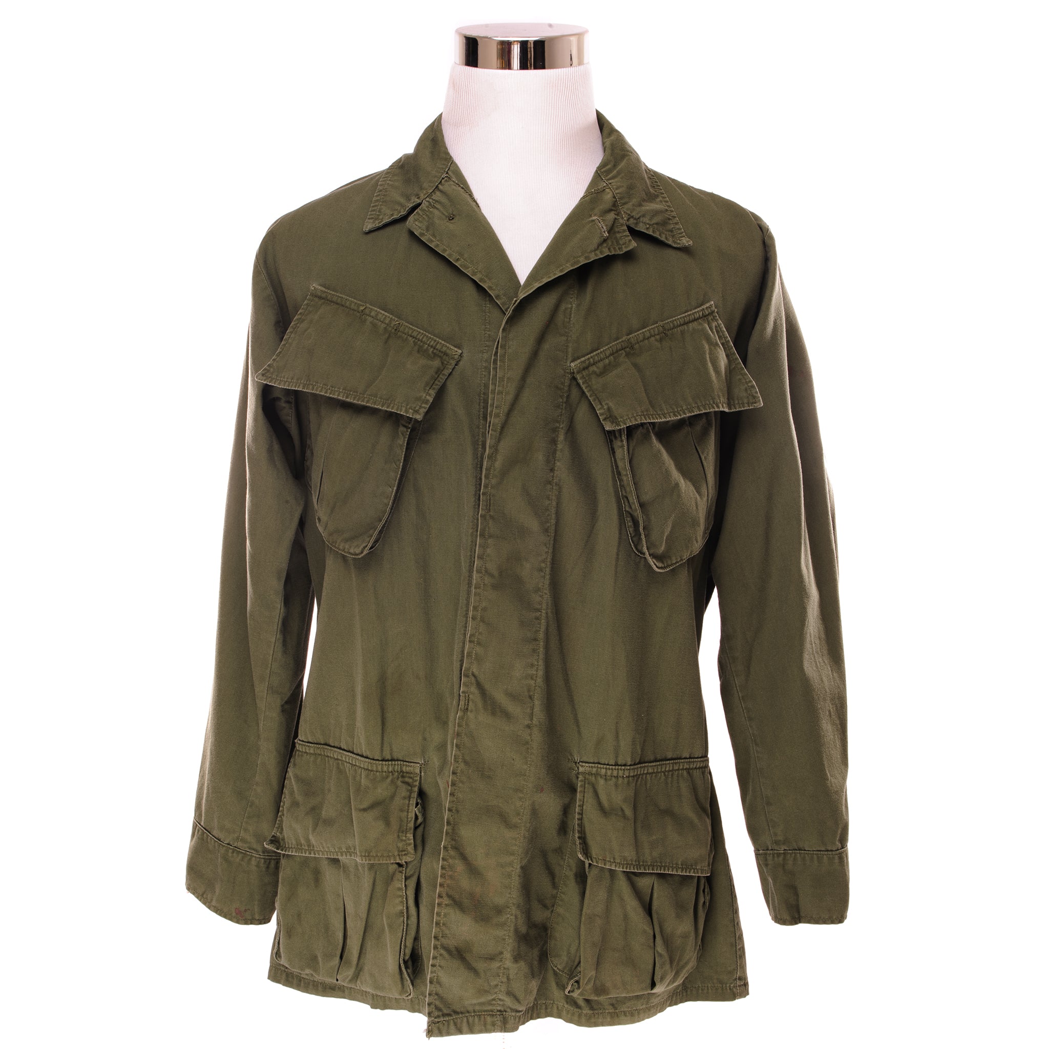 Vintage US Army Tropical Combat Poplin Jacket - 3rd Pattern 1967 Vietnam War - Medium Regular Size - Military Reenactment & Outdoor Adventure Gear
