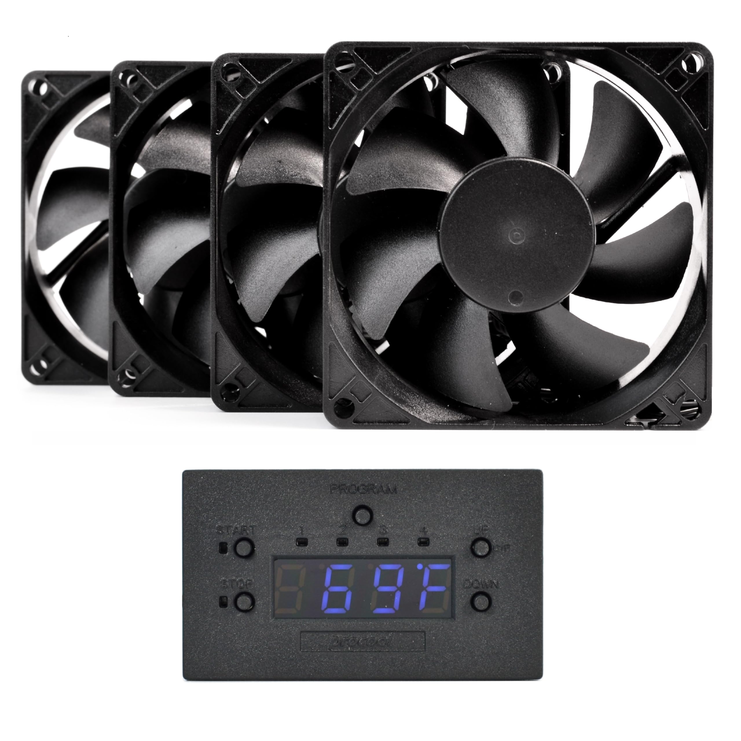 PROCOOL AVP-480T Silent AV Cabinet Cooling Fan System with Auto Speed Control & Temperature Regulation - Perfect for Home Theater, Server Racks & DIY Electronics Cooling
