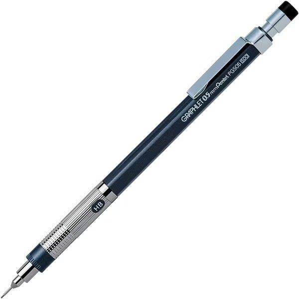 Graphlet 0.5mm Mechanical Pencil - Premium Drafting & Writing Tool with Comfort Grip - Perfect for Students, Artists & Office Work (Pentel Style)