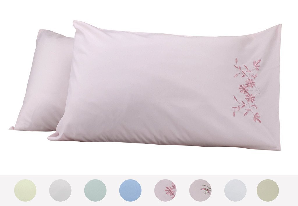 Premium Embroidered Pillowcase Set of 2 - Queen Size 20