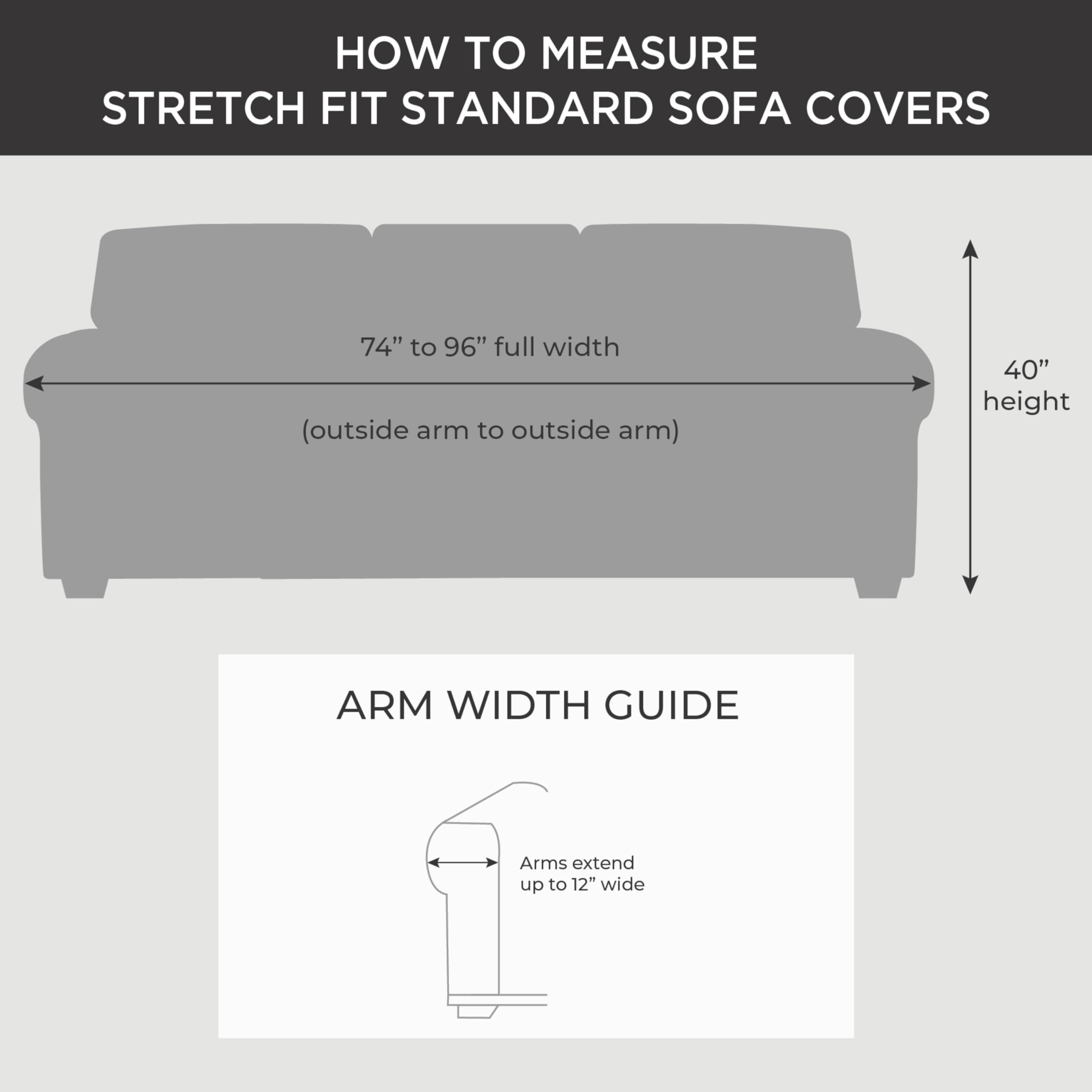 SureFit Stretch Pique 3-Seat Sofa Cover - Soft Slip-Resistant Couch Protector - Cream - Fits Most Couches (Living Room, Family Room, Home Decor)