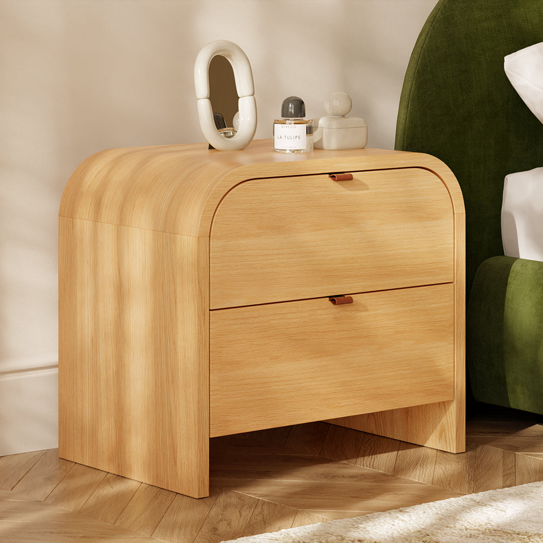 Modern Nightstand with USB Ports & Charging Station - Bedside Table with Drawer for Bedroom, Living Room, and Dorm - Perfect for Phones, Books, and Bedroom Essentials