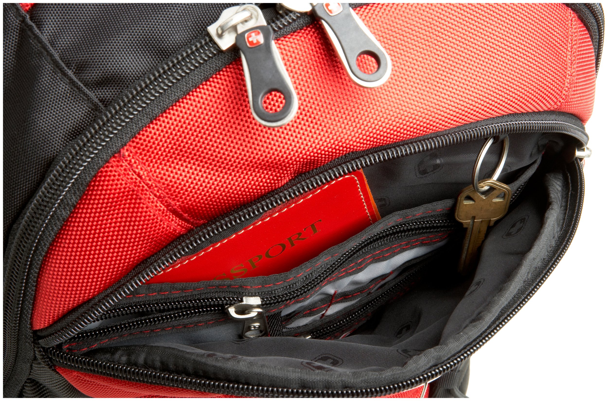 Swiss Gear SA9769 Red Laptop Backpack for 15 Inch Laptops & Tablets - Durable Travel & Work Backpack with USB Charging Port, Perfect for Commuting, Business Trips & College Students