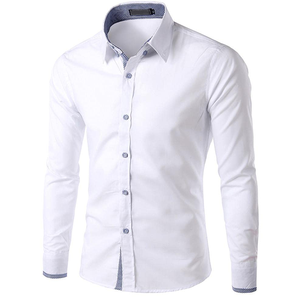 Men's Long Sleeve Dress Shirts - Regular & Slim Fit Solid Button Up Shirts for Business Casual & Formal Wear | Office, Wedding & Special Occasion Attire