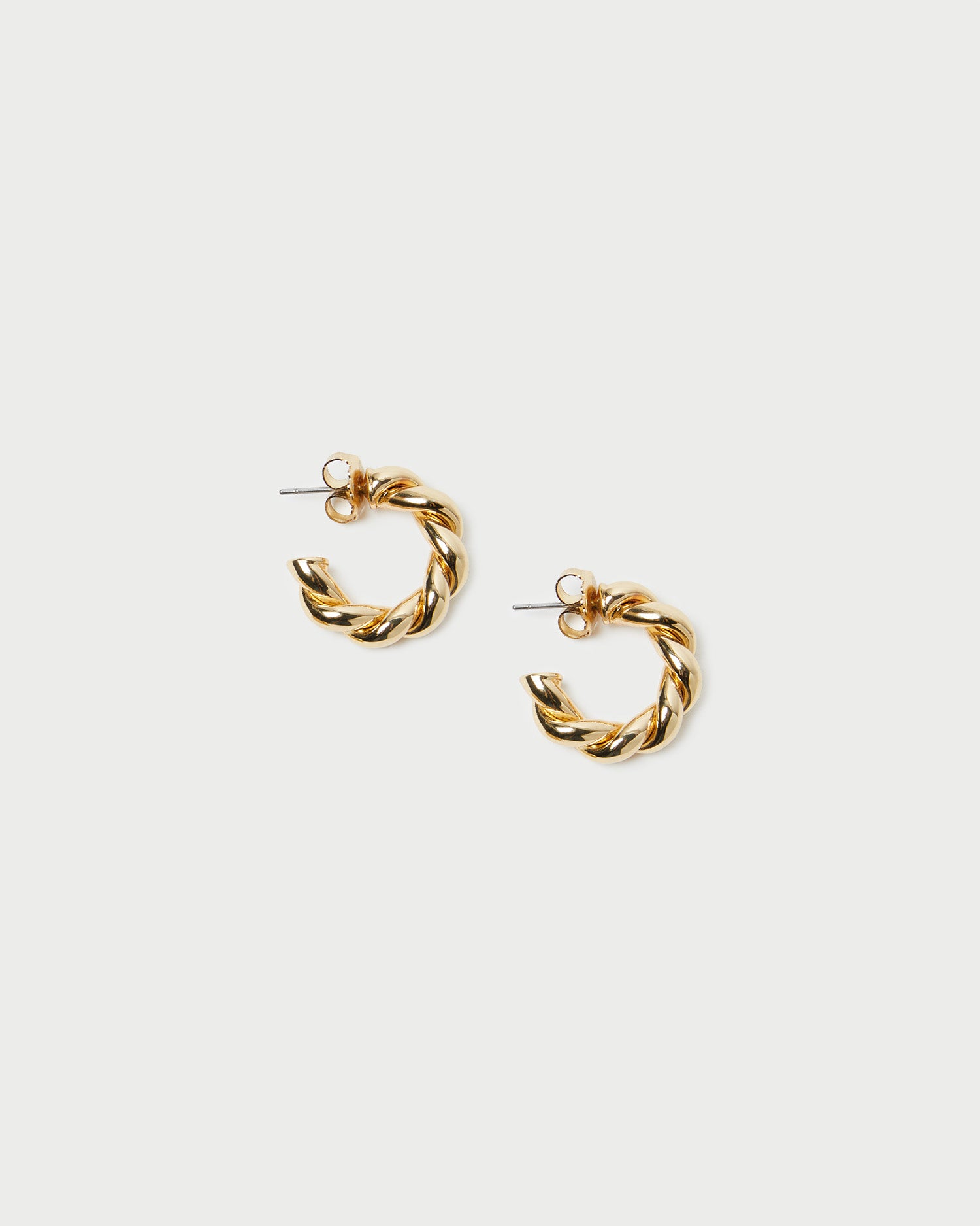Atlas Gold Twisted Hoop Earrings for Women - 14K Gold Plated Fashion Jewelry - Trendy Statement Earrings for Party, Wedding & Everyday Wear
