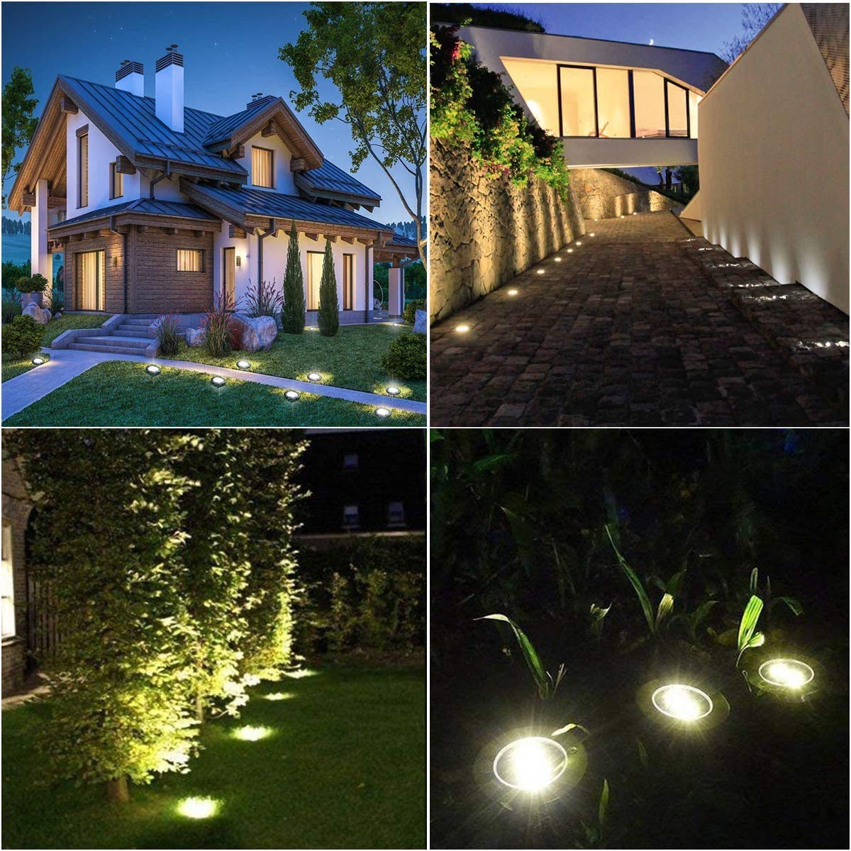 **Upgraded Solar Ground Lights - Waterproof Outdoor Garden Lights, 12 Pack Warm White LED Landscape Lighting for Pathway, Yard, Deck, Lawn, Patio & Walkway | Perfect for Garden Decor & Nighttime Safety**