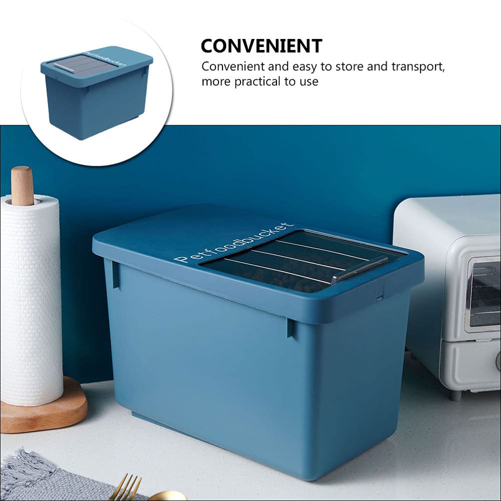 POPETPOP Airtight Pet Food Storage Container with Lids - 5 Gallon Sealed Dog & Cat Food Bin, Grain Storage Barrel for Freshness - Perfect for Kitchen, Pantry & Pet Feeding Areas