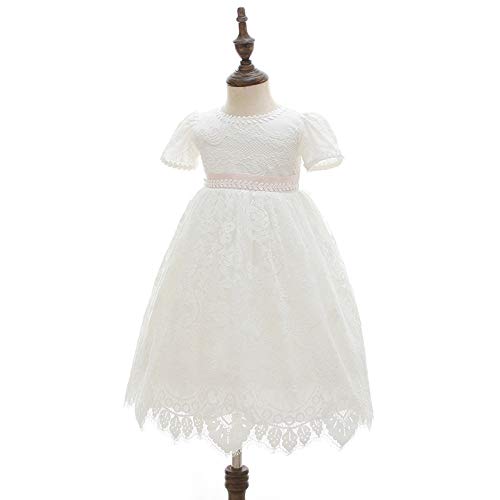 Baby Girl Christening Dress - White Baptism Gown for Dedication & Blessing Ceremonies - Elegant Flower Girl Dress for Special Occasions - Perfect for Church Events, First Communion & Photoshoots