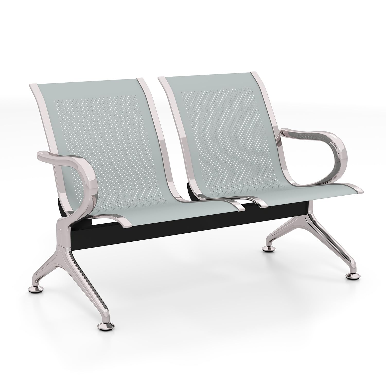 kinbor 2-Seat Waiting Room Chairs - Office Guest Reception Bench for Airport, Clinic & Bank | Comfortable Seating Solution for Lobbies & Waiting Areas