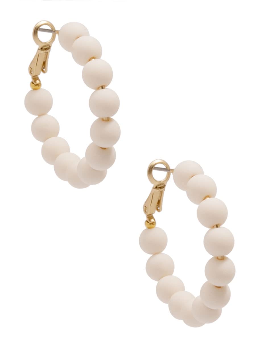 ZENZII Bohemian Beaded Hoop Earrings for Women - Stylish Round Circle Dangle Earrings with Beads, Trendy Fashion Jewelry for Girls | Perfect for Parties, Weddings & Everyday Wear