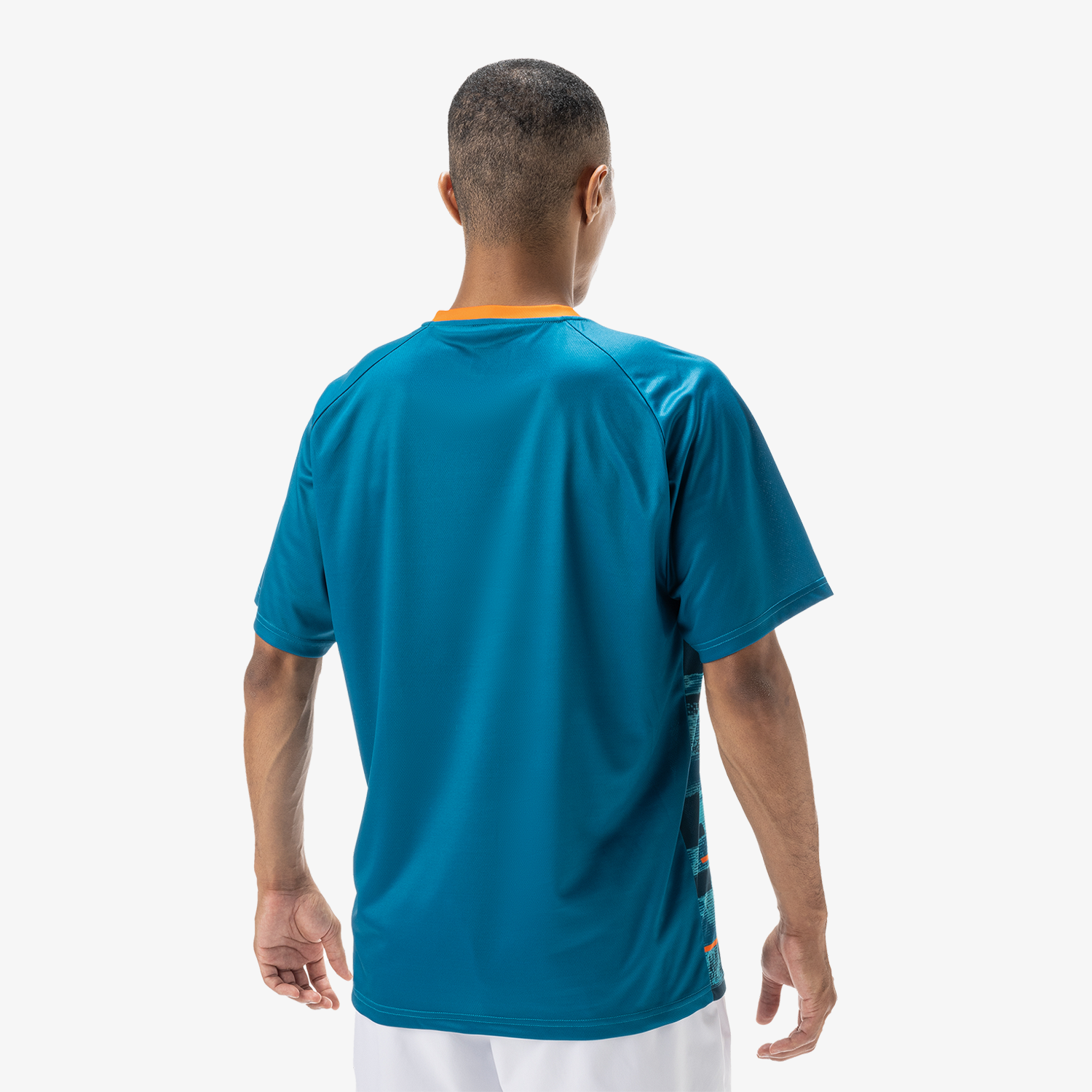 Yonex YM0034 Men's Crew Neck T-Shirt - Breathable & Comfortable Athletic Shirt for Tennis, Running & Gym Workouts (Blue Green)
