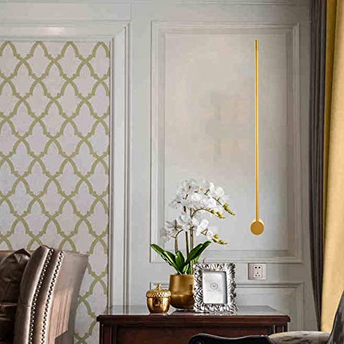 Slim Stick Wall Mount LED Light - Modern Minimalist Gold Metallic Wall Sconce for Hallway, Living Room, Bedroom & Stairway | Energy Efficient Surface Mount Lighting for Home & Office Decor