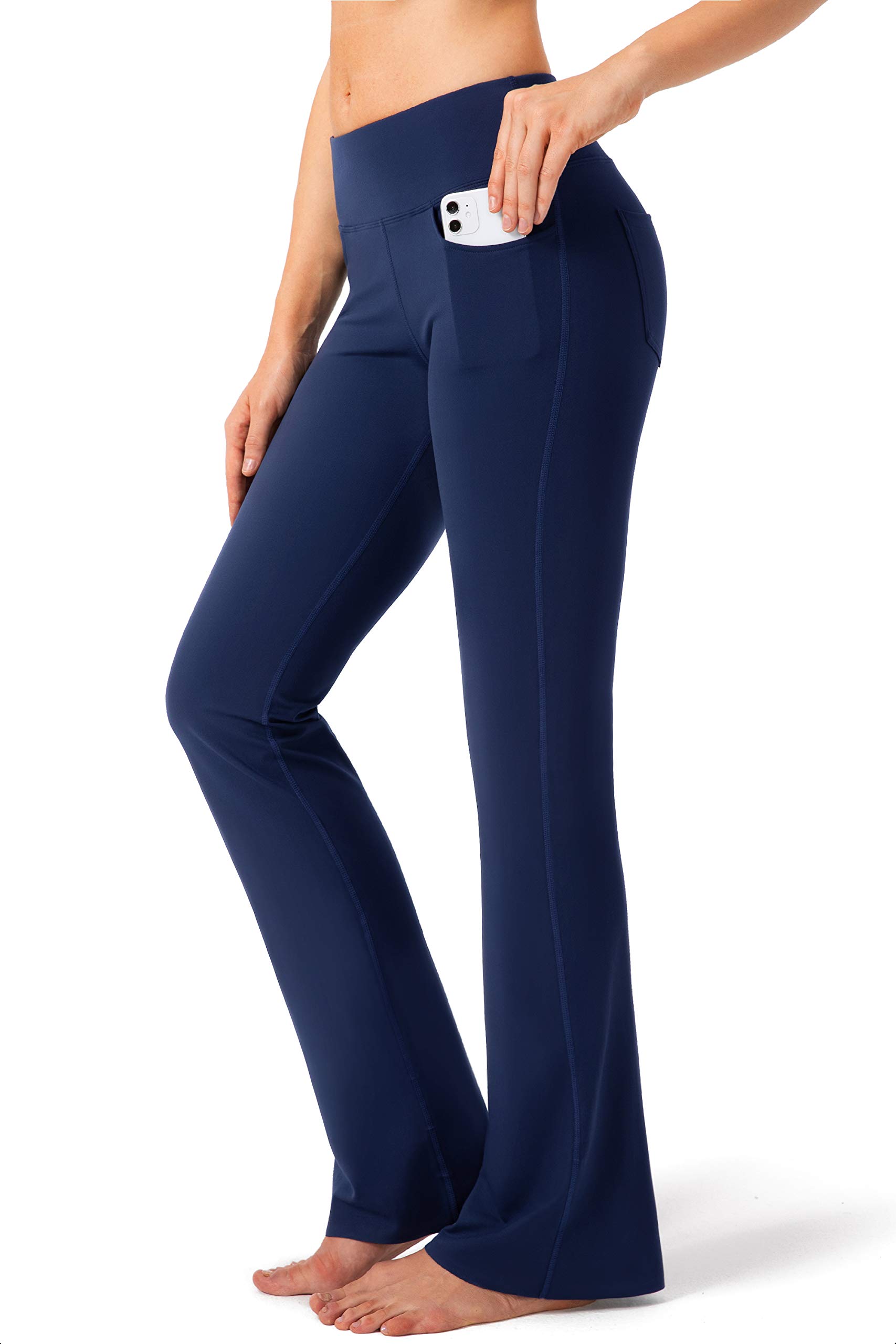 Gradual Women's High Waist Yoga Pants with 4 Pockets - Bootcut Work Dress Pants for Yoga, Office & Casual Wear