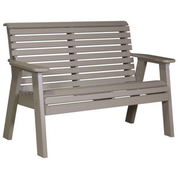 Plain Poly Bench - Durable Outdoor & Indoor Bench for Patio, Garden, Poolside, and Entryway - Weather-Resistant Polyethylene Seating