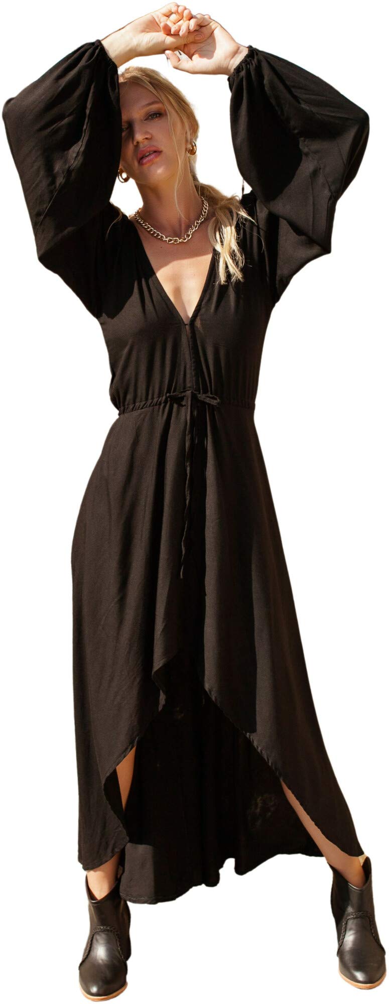 Stylish Dressbarn Women's Linda V-Neck Midi Dress - Flattering Casual & Office Wear for Women | Perfect for Work, Parties & Special Occasions