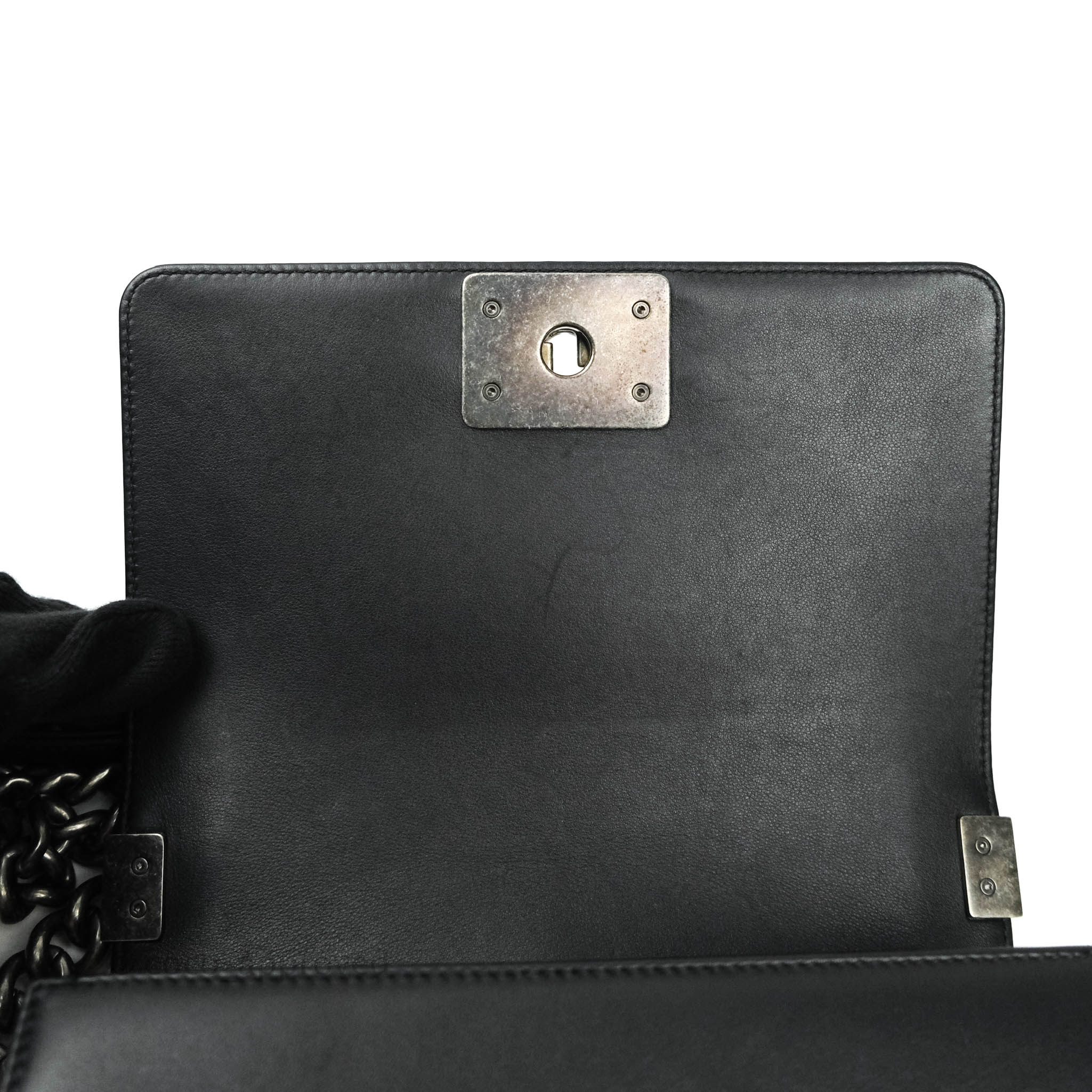 Chanel Boy Small Handbag Black Calfskin Leather Ruthenium Hardware - Luxury Crossbody Bag for Women, Perfect for Evening Parties & Date Nights