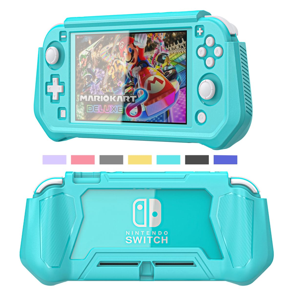 iNOTOGG Turquoise Anti-Scratch Protective Case for Nintendo Switch Lite - Ergonomic Grip Cover with Precise Cutouts | Perfect for Gaming, Travel & Everyday Protection