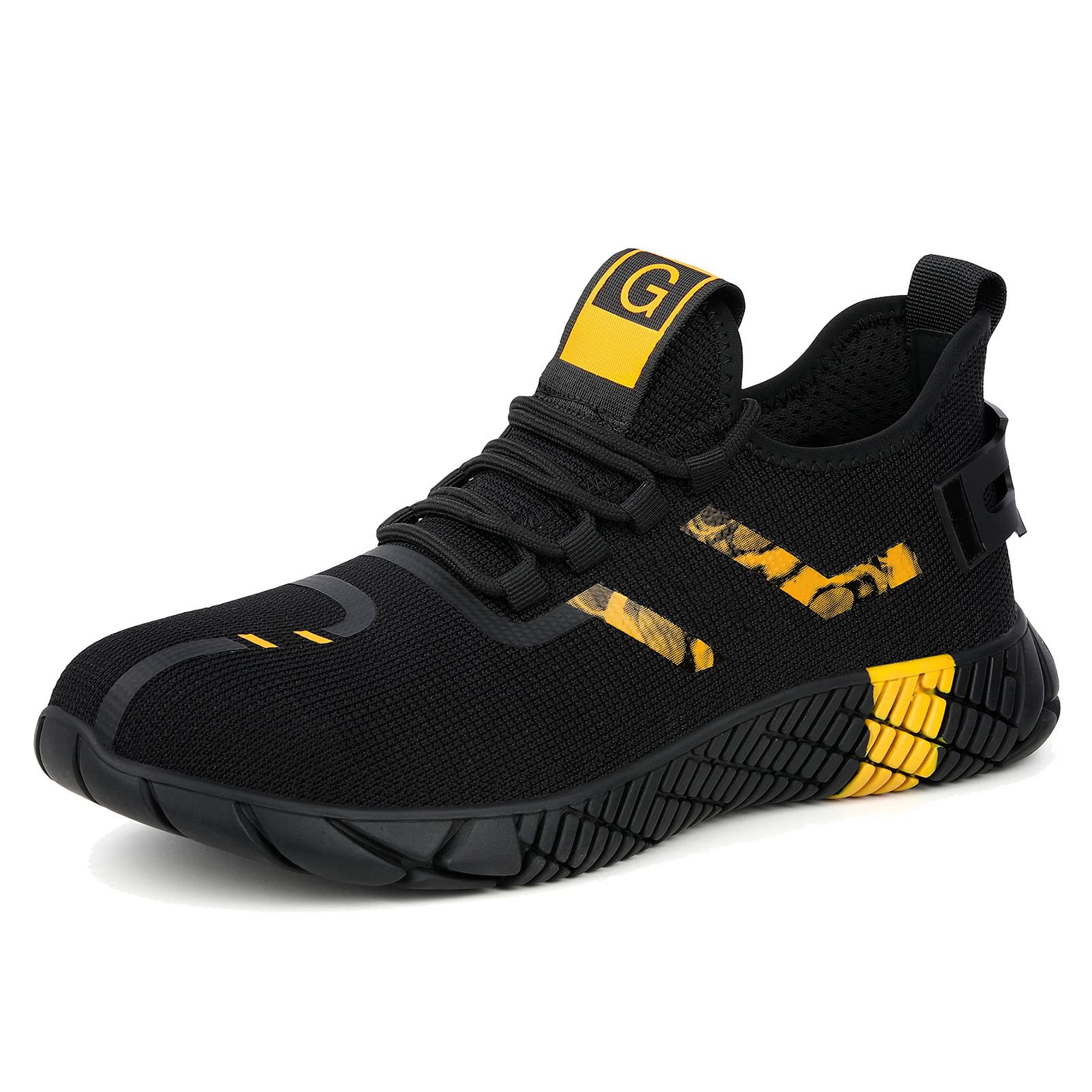 WYCDMJ Steel Toe Sneakers for Men & Women - Slip Resistant Work Shoes with Lightweight Comfort - Durable Safety Boots for Construction, Warehouse & Outdoor Work