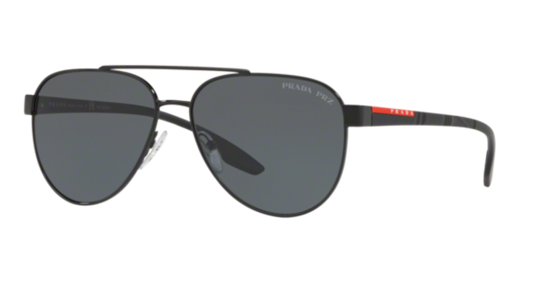 Prada Sport PS54TS Black Aviator Sunglasses for Men & Women – Polarized UV Protection – Stylish & Durable for Driving, Beach & Outdoor Activities