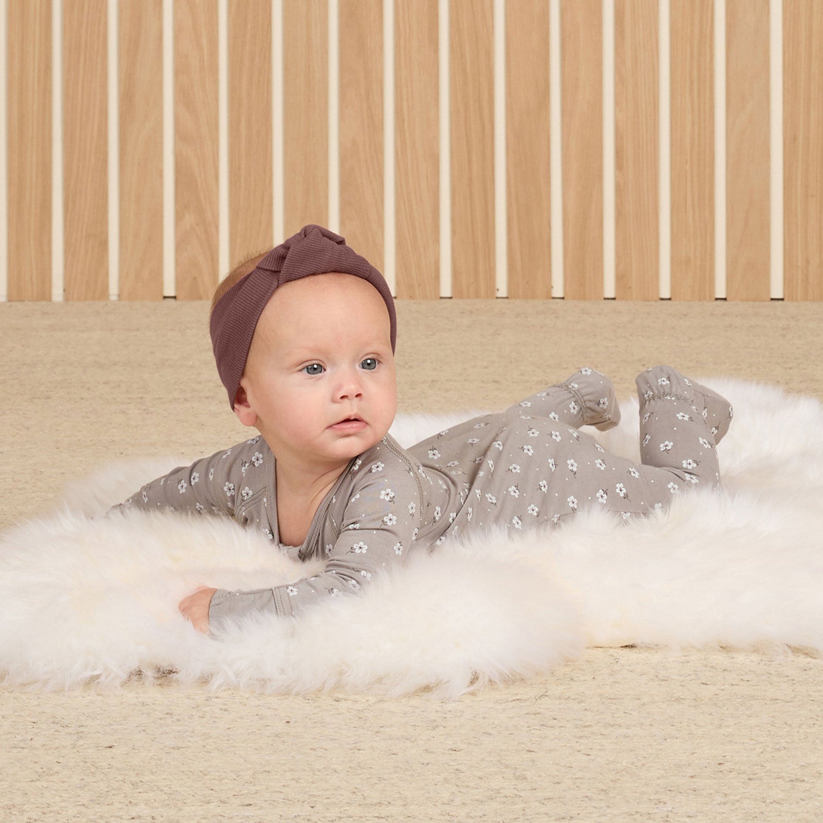 Bamboo Zip Footie Pajamas for Baby - Soft & Breathable Dusty Blue Ditsy Print - Final Sale - Perfect for Nursery, Sleepwear & Playtime