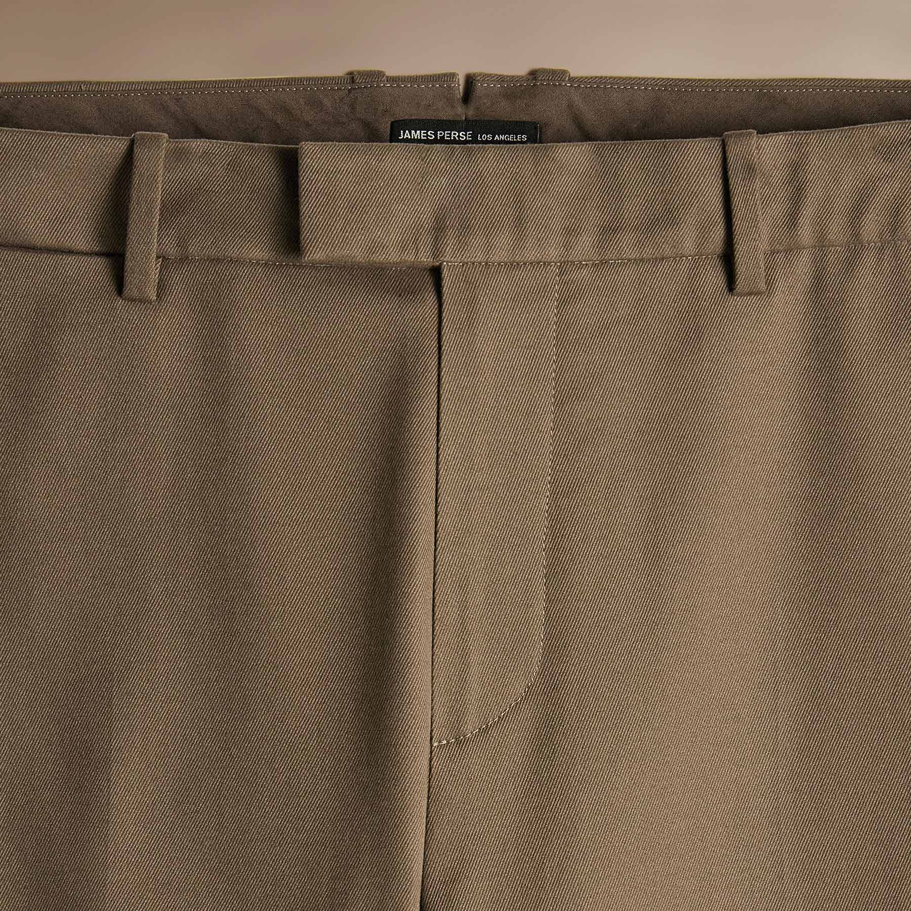 Luxury Cashmere Touch Twill Pants for Women - Soft & Comfortable High-Waisted Trousers in Mushroom Color | Perfect for Office, Travel & Casual Wear