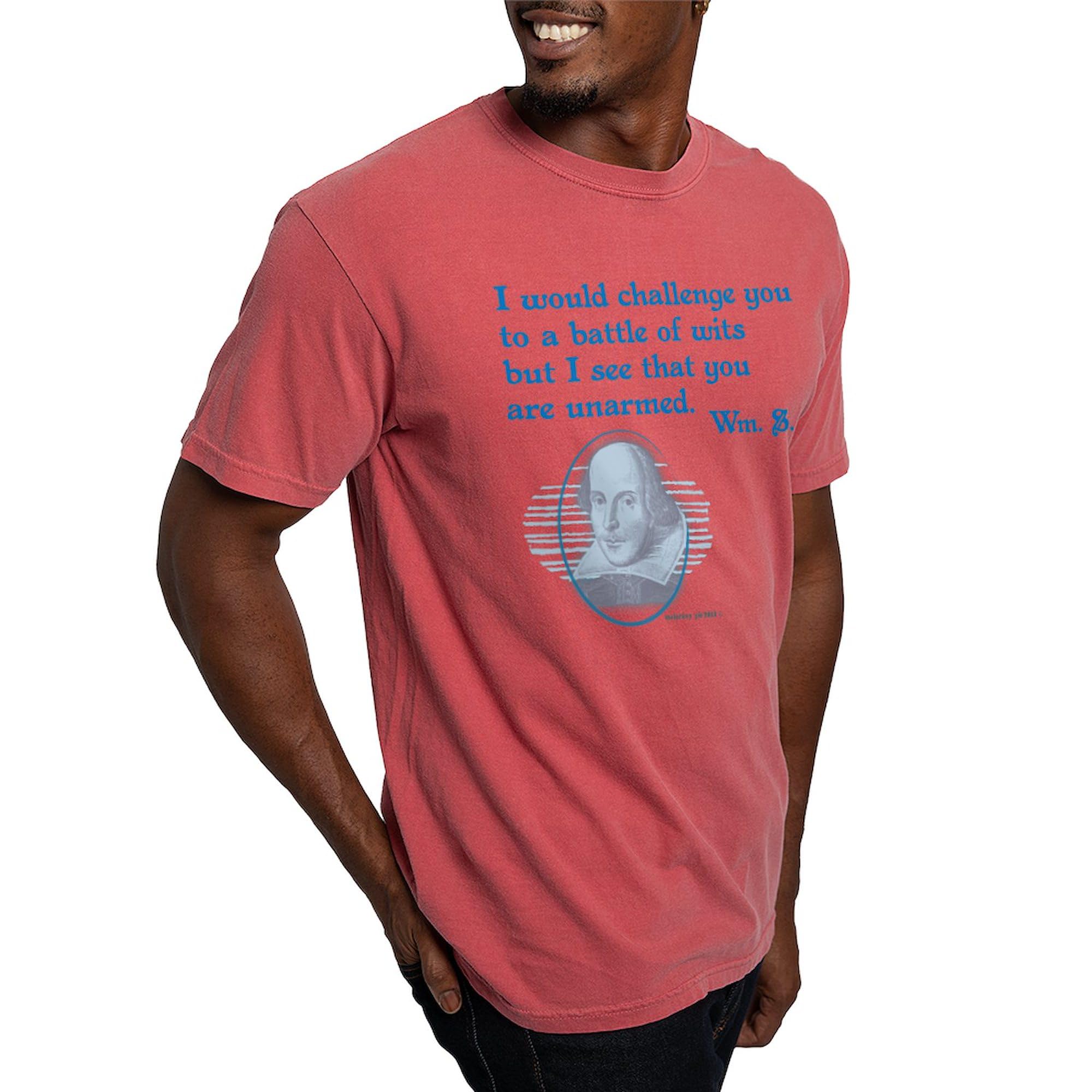 Shakespeare Battle of Wits T-Shirt for Men | Comfort Colors Cotton Tee | Funny Literary Gift for Book Lovers & Theater Fans