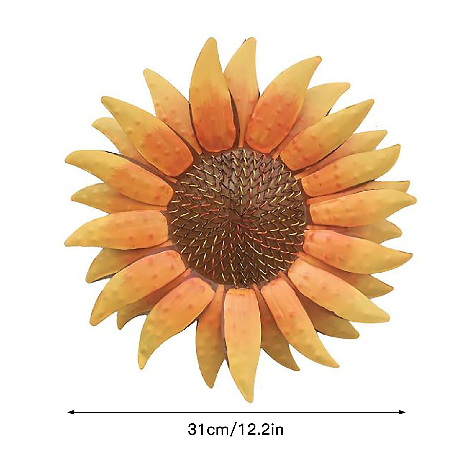 RESOYE 12.2in Sunflower Metal Wall Art - Garden & Backyard Decor