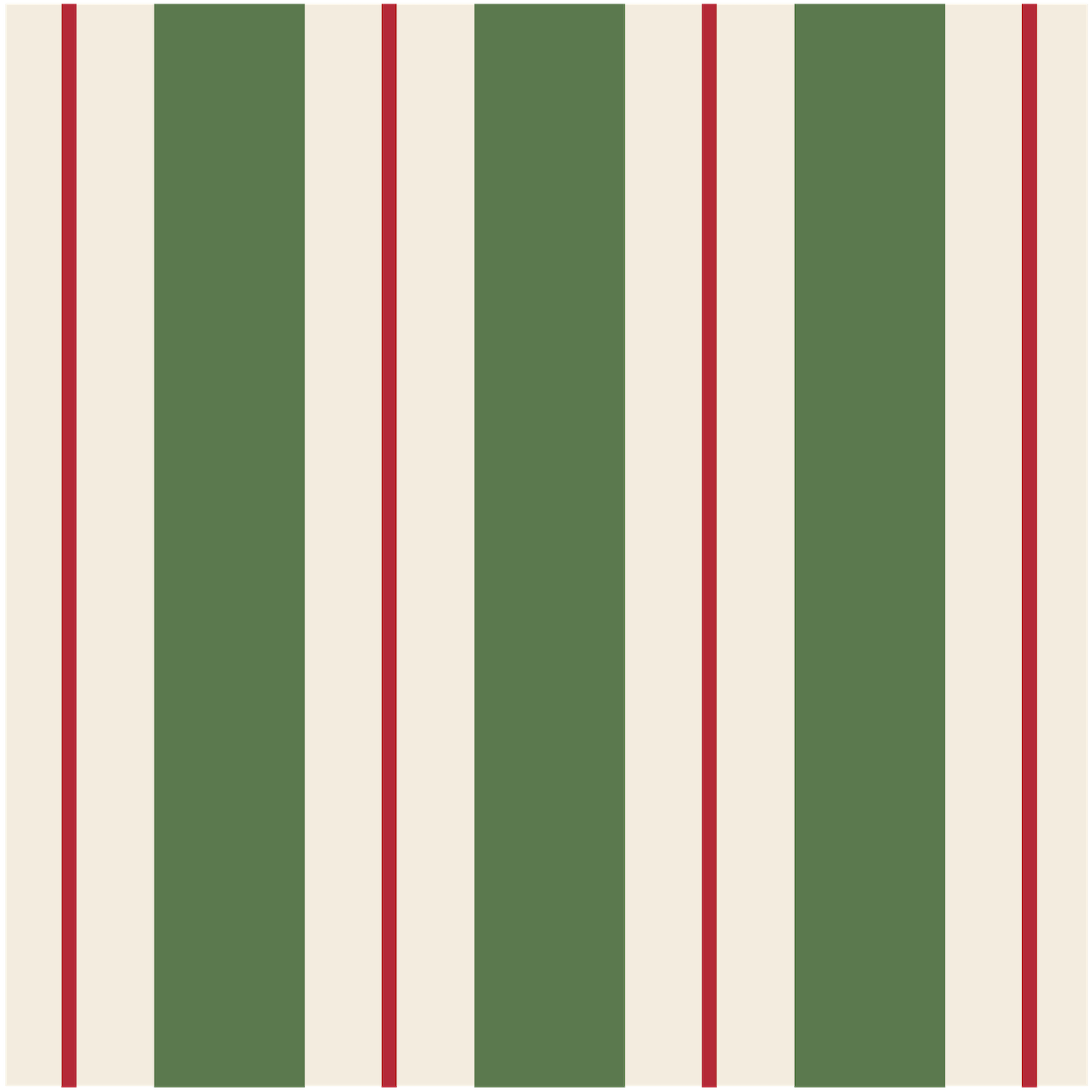 Premium Green & Red Awning Stripe Cocktail Napkins - 50 Pack Cotton Drink Napkins for Parties, Weddings & Home Decor - Elegant Beverage Napkins for Cocktails, Wine & Coffee