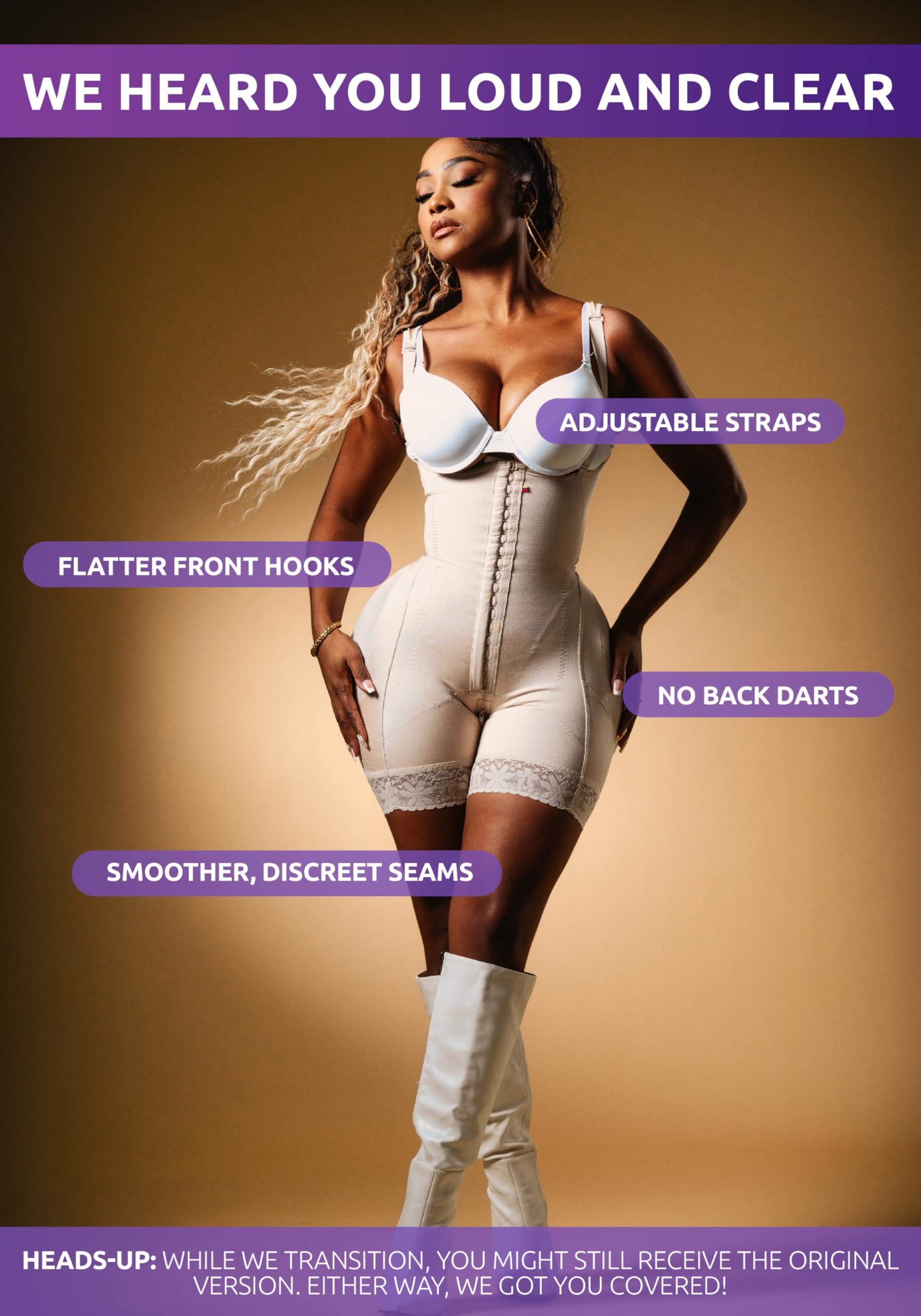 Snatched Body - Women's Stage 2 Colombian Faja Shapewear Without Bra - Post-Surgery BBL Garment - Waist Trainer & Body Shaper for Tummy Control - Perfect for Postpartum Recovery & Weight Loss