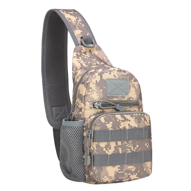 Portable Hiking & Travel Sling Shoulder Bag - MOLLE Chest Pack for Men - Outdoor Sports Bottle Pouch - Camping Hunting Fishing Backpack - Perfect for Hiking, Travel & Outdoor Adventures