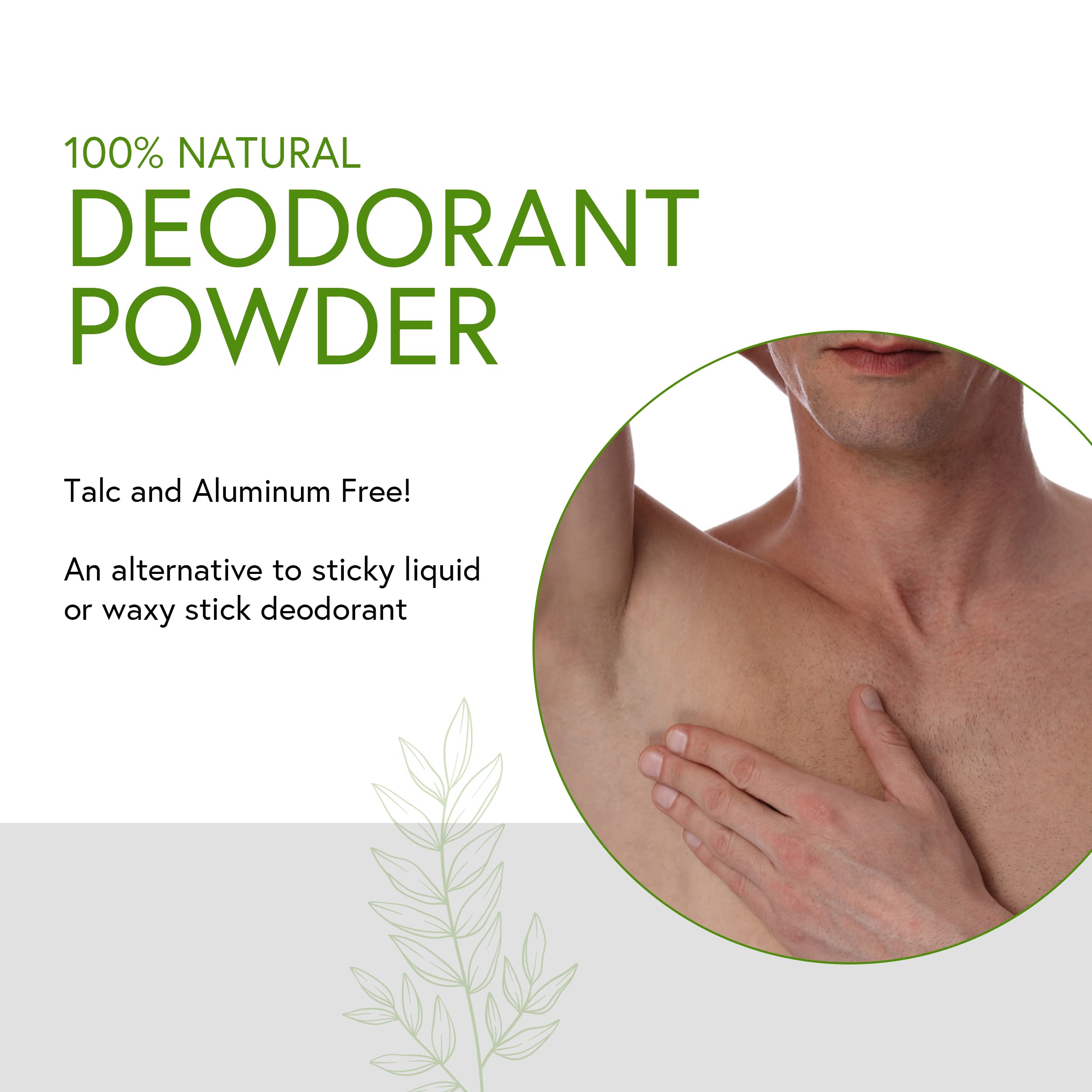 Natural Bay Rum Deodorant Powder for Men by Honeybee Gardens - Fresh & Long-Lasting Scent for Daily Use, Gym & Outdoor Activities