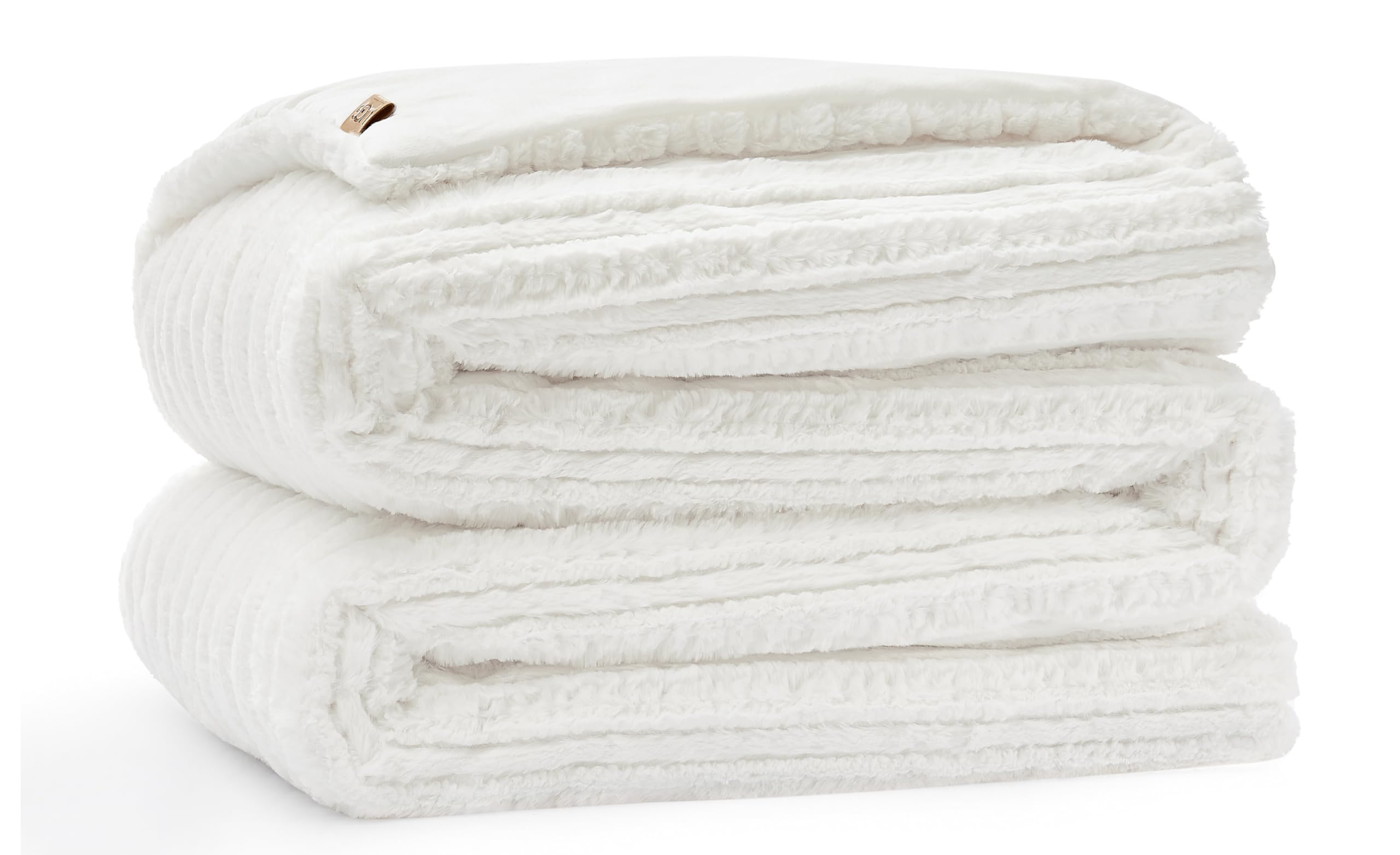 UGG Kenzie Full/Queen Comforter Set - Plush Faux Fur Reversible Down Alternative Bedding with 2 Pillow Shams | Soft, Warm & Washable Hypoallergenic Blanket for Bedroom | White Snow | Perfect for Cozy Winter Nights & Guest Room Decor