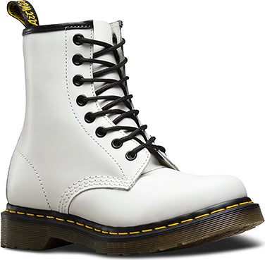 Dr. Martens 1460 8-Eye Smooth Leather Boots for Women - Classic Black Ankle Boots with Air-Cushioned Sole | Perfect for Punk, Grunge & Everyday Wear